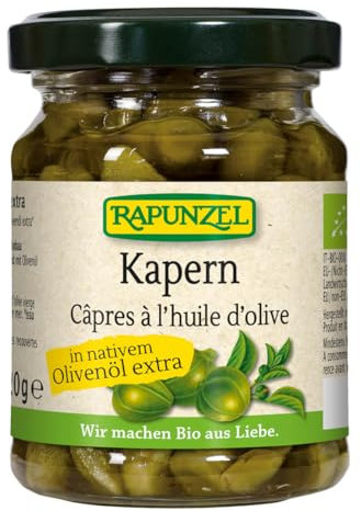 Rapunzel Kapern in Olivenöl, 1er Pack (1 x 120 g) - Bio