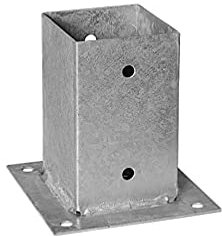 Aufschraubhülse Pfostenträger Pfostenschuh Bodenplatte Hülse für Pfosten verzinkt 91x150x2 mm