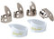 National NP1-7W Thumb & Finger Pick Pack - Stainless Steel/White - Medium