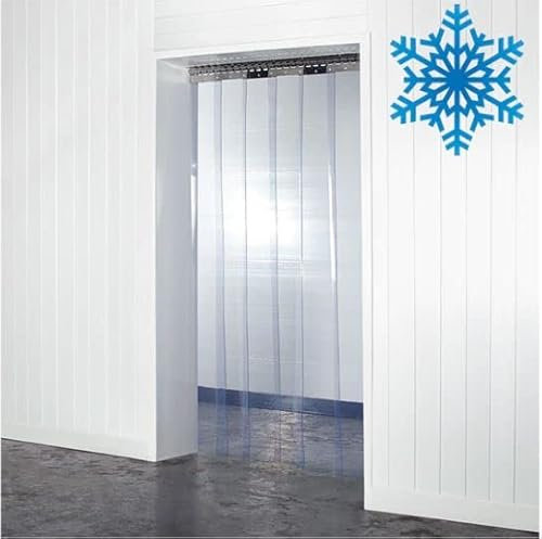 Super Polar - Kit de cortina de PVC – Ideal para almacenes en frío/congelador bajo cero (1 m x 2,25 m) – Congelador, carnicero, coldstore walk-in freezer, cortina industrial