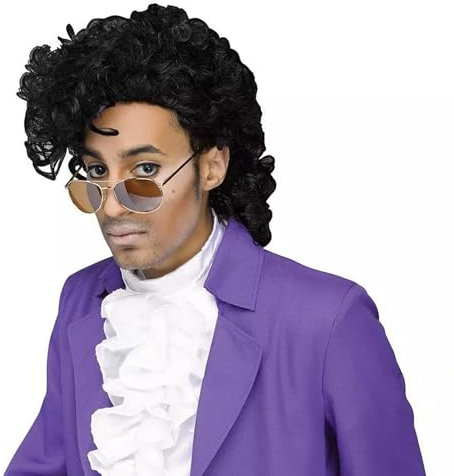 Funworld Purple Pain Rock Star Costume Wig Adult Men