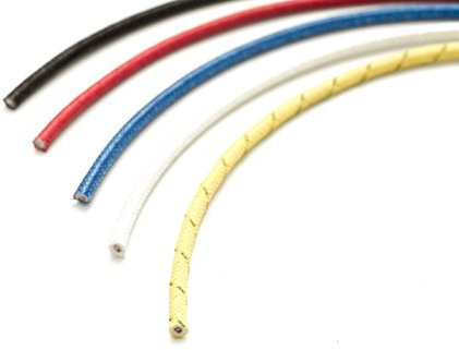 1.5 mm Heat Resistant High Temperature Glass Fibre Wire cable, Yellow 20m Fryer