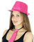 Foxxeo pinker Pailletten Hut für Erwachsene Fasching JGA Party pink rosa Karneval