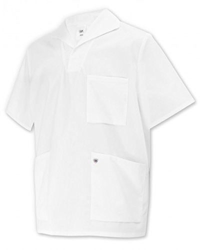 BP 1659-400-21-2XLn Unisex Überzieh-Kasack, 1/2 Ärmel mit Spatenkragen, 215,00 g/m² Stoffmischung, weiß, 2XLn