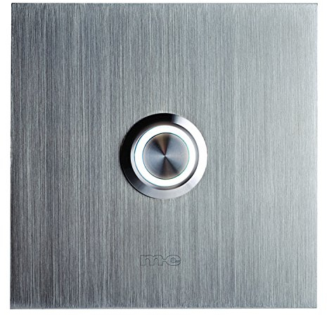 m-e modern-electronics 41012 Illuminated Doorbell 1 Input 8-24V AC/DC/1A Silver