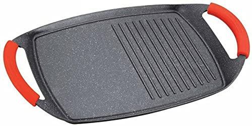 Royalty Line - RL-BTG47M - Plancha Asador, Aluminio Fundido, Revestimiento Antiadherente, Inducción, 47 cm