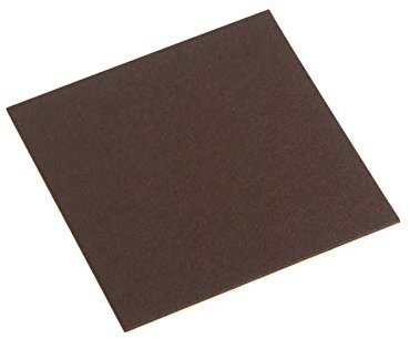 Metafranc Filz-Gleiter 200 x 200 mm - selbstklebend - braun - 1 Stück - Effektiver Schutz Ihrer Möbel & Stühle / Möbelgleiter für empfindliche Böden / Stuhlgleiter / Filz-Zuschnitt / 645516