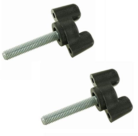 2X Flügelschrauben mit Gewindebolzen M4 M5 M6 Schwarz Kunststoff Stahl T-Griffe Schraube 4MM 5MM 6MM MUTTERN (M6x50)