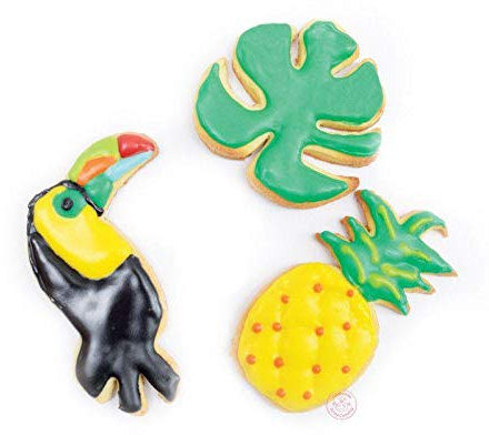Scrapcooking Lot de 3 Découpoirs Dorés Toucan, Ananas et Feuille