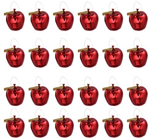 BESPORTBLE 24STK Weihnachtskugeln Kunststoff Rot - Weihnachtskugeln WeihnachtsdekoUnzerbrechlich Weihnachtsbaumschmuck Weihnachtsdeko zum Weihnachtsbaum für Drinnen und Draußen