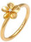 Nenalina Ring Silber 925 Damen vergoldet Silberring Damenring Gold mit Frangipani Blüte und Zirkonia