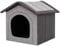 PillowPrim Hundehütte Hundehöhle Hundebett Hundehaus Katzenhöhle Tierbett XL - 60x55 cm hellgrau mit Graphit