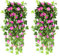 Souarts 2/4 Stück Kunstpflanze Kunstblumen Hängend Wie Echt, Blumenranken Künstliche Blumen für Draußen Drinnen Terassendeko Balkon Dekoration Wanddekoration für Haus Garten Hochzeit Büro