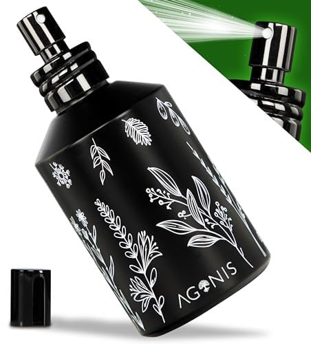 AGONIS® Sprühflasche für gesunde Zimmerpflanzen: modernes Glas & Metall-Design | Unterstützt Photosynthese & Luftfeuchtigkeit