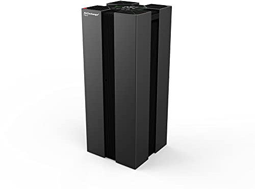 AirExchange Luftreiniger 750-T | UV-C Lichttechnologie mit HEPA 14 Filter, entfernt 99,995% der Partikel | permanente Luftqualitätsüberwachung mit Farbfeedback | schwarz