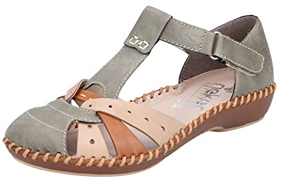 Rieker Damen Halbschuhe M1655-54 grün Gr. 36