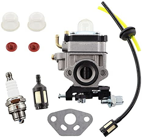 MCHNIC Vergaser mit Zündkerze Benzinfilter Benzinschlauch Satz für AL-KO Alko BC260 B, BC410, BC4535, BC4125, FRS 410, FRS 4125 Motorsense Freischneider