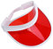 The Fancy Dress® Unisex Retro 80s Neon Sun Visor Hat Headband Cap for Golf Tennis Stag Poker Party (Red)