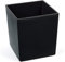 Gordanluk, Low Flowerpot, Square Shiny Gloss Flowerpot with internal liner, indoor plant pot, outdoor plant pots, plastic plant pots white, black, grey, Patio (Black, 40 x 40 x 41cm)