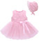 famuka bébé Fille Robes bébé Robe de baptême Robe de mariée Mariage Anniversaire baptême Robes Princesse (9 Mois, Rose)