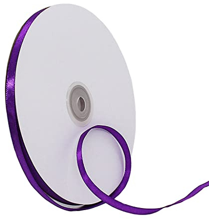 91m Satinband Geschenkband Lila 6mm Breit,Seidenband Lila Luftballon Band Dick Schleifenband Satin Dekoband Geschenkverpackung Deko Band Stoffband für Halloween Weihnachten Hochzeit Taufe Geburtstag