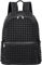Freizeitrucksack Mode Weibliche Frauen Rucksäcke Niet-Schwarz-weich gewaschenem Leder Tasche Schulranzen Mädchen Punk Taschen Reisen Zipper (Color : Black)