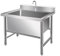 LBONG Évier en Acier Inoxydable Autoportants Évier Épais À Une Cuve Jardin Plonge Avec Robinet,1 Compartiment Bac à Linge Extra Profond(80X60X80cm/31.4X23.6X31.4in,15.7 Deep)