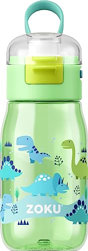 Zoku Kids Flip Gulp Bottle 475ml - Dino