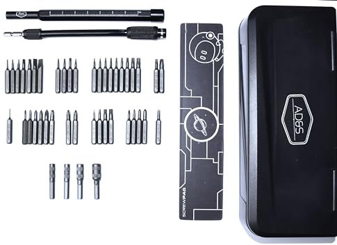 AD&S Precision Screwdriver Set 47 in 1 with Accessories - Professional Quality Set to Repair/Maintenance for PC, Laptop, iPhone, Watch, Glasses, Xbox, PlayStation and Other Electronics.