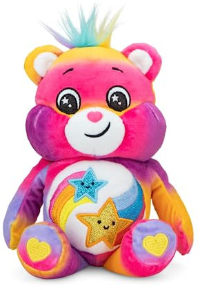 Peluche Bisounours - TOUBONTE - Découvre Le Pouvoir Magique de Ton bisounours - Peluche Toute Douce Qui Adore Les câlins - 22cm - Glitter étoile Arc-en-Ciel - A partir de 6 Mois - 16711