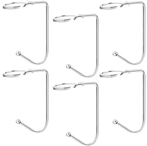 KedidO 6 Stück Weihnachtsstrümpfe Halter, Mantel Weihnachtsstrumpf Halter, Rutschfester verstellbarer Strumpfhaken Handtaschenhalter Handtaschen Halterung Antirutsch Taschenhalter für Taschen