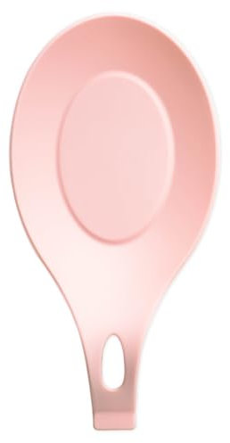 Soulnioi Silicone Spoon Rest Spoon Holder Kitchen Utensils Cooking Spoon Holder Kitchen Counter Rest for Spoons, Tongs, Spatula - Pink