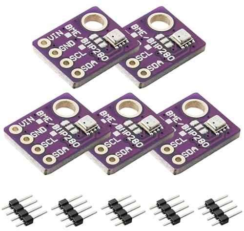 ARCELI 5 Stück Digitaler 5V Barometrischer Sensor Module, Temperatur- und Feuchtigkeitssensor Modul Druck Temperatur Luftfeuchtigkeit Modul Board IIC I2C für Arduino Raspberry Pi