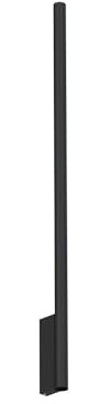 Wandlampe Up Down indirektes Licht 78 cm hoch B: 2,5 cm schmal inkl. 2x LED G9 Schwarz Metall Modern Wandleuchte innen Wohnzimmer Flur