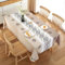 Tischdecke Landhausstil Vintage, PVC Flickwerkfarbe mit geometrischem Muster Tischtuch für Esszimmer, Garten, Party, Hochzeiten oder Haushalt, Leichter Kaffee, Stil 3, 137 x 220 cm