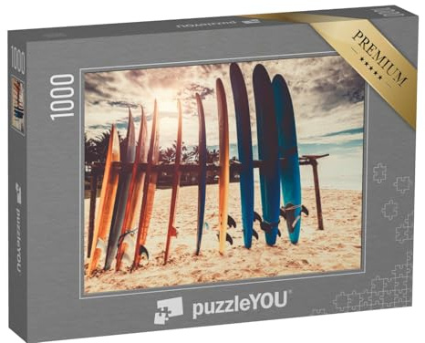 puzzleYOU : Puzzle de 1000 pièces « Planches de Surf sur la Plage »