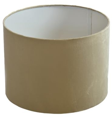 Lampenschirm Ø 25 x 18 cm taupe Velour Zylinderförmig