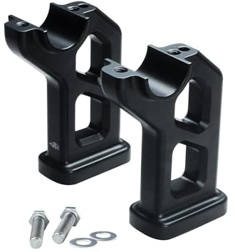 POWER JAMES Rialzi per manubrio alti 12,7 cm, colore nero opaco, per Harley Davidson 2018-2024 Fat Bob 114 FXFB FXFB/S con area di serraggio da 1 1/2