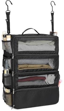 Aucovely Organizer per valigie, organizer da viaggio per bagagli, a compressione, da appendere, cubi da viaggio per trasportare l'armadio (solo borsa)