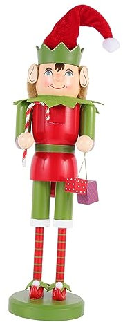 KONTONTY Casse-Noisette Casse-Noix De Casse-Noisette du Festival Décorations De Table Figurines De Casse-Noisette De Lutin De Noël Grand Soldat Casse-Noisette Bois