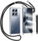 TTSWJBD Handykette für Xiaomi 14T Hülle mit Displayschutzfolie Schutzfolie, Necklace Handyhülle mit Abnehmbar Kordel zum Umhängen Transparent Silikon Schutzhülle mit Band in Schwarz