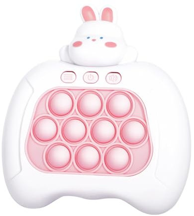ROELLY Pop It Électronique de Lapin, Console de Jeu Portable Lumineuse, Soulagement du Stress, Développement de La Petite Enfance pour Enfants et Adultes