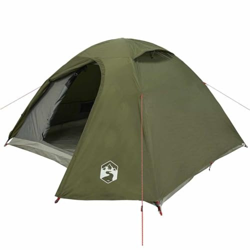 vidaXL Kuppel-Campingzelt 3 Personen Olivgrün Wasserdicht, Zelt, wasserdichtes Zelt, tragbares Zelt, Gartenzelt, Wanderzelt, Outdoor Zelt, Schutzzelt