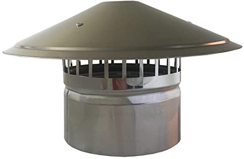 SJKJNK Chimney Cowl Stainless Steel Waterproof Round Air Vent Cowl Cap Rain Cover Chimney Bird Cage Guard Rain Cap Protector Cap Ending,150mm