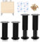 TNEDFOD 4pcs Pies Ajustables para Muebles, Negras Patas para Muebles Regulables 12-18CM, Patas de Muebles Patas de Cama Ajustables Patas de Soporte para Armario Mueble TV Cama Sofá Mesilla