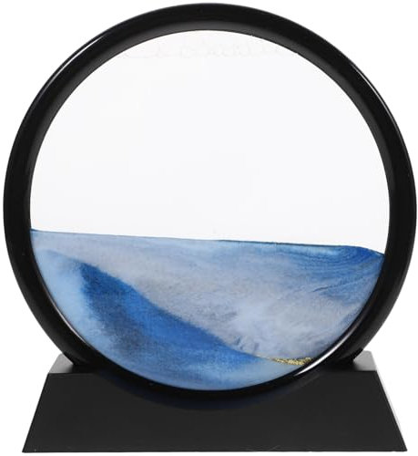 Abaodam Sablier Mural Animé Sable Paysage de Sable Mouvement Décoration de Table pour Maison ou Bureau