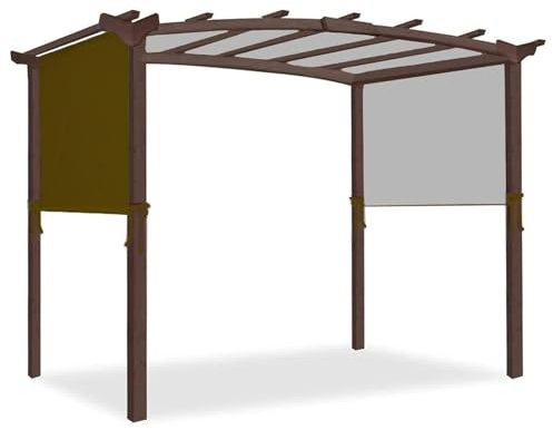 Toit de pergola imperméable en tissu Oxford 210D - Bâche de protection solaire de rechange pour jardin, terrasse, cour, plage de barbecue, convient pour pergola de 3 x 2,4 m - Beige