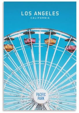 LMYmoney Leinwandbild „Los Angeles, USA“, für Wohnzimmer, Küche, Heimdekoration, 50 x 75 cm, Leinwanddruck, Wandkunst