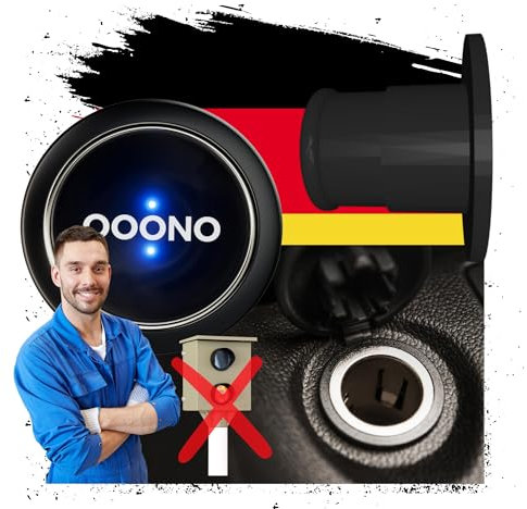 ULROAD Halterung für Ooono Co-Driver No. 1 für 12V / 24V Zigarettenanzünder Clip Halter Mount Zubehör Blitzwarner Befestigung Blitzerwarner