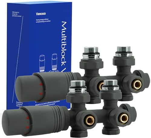 VANCOCO Kit Multibloc Lot de 2 Gris Anthracite Radiateur